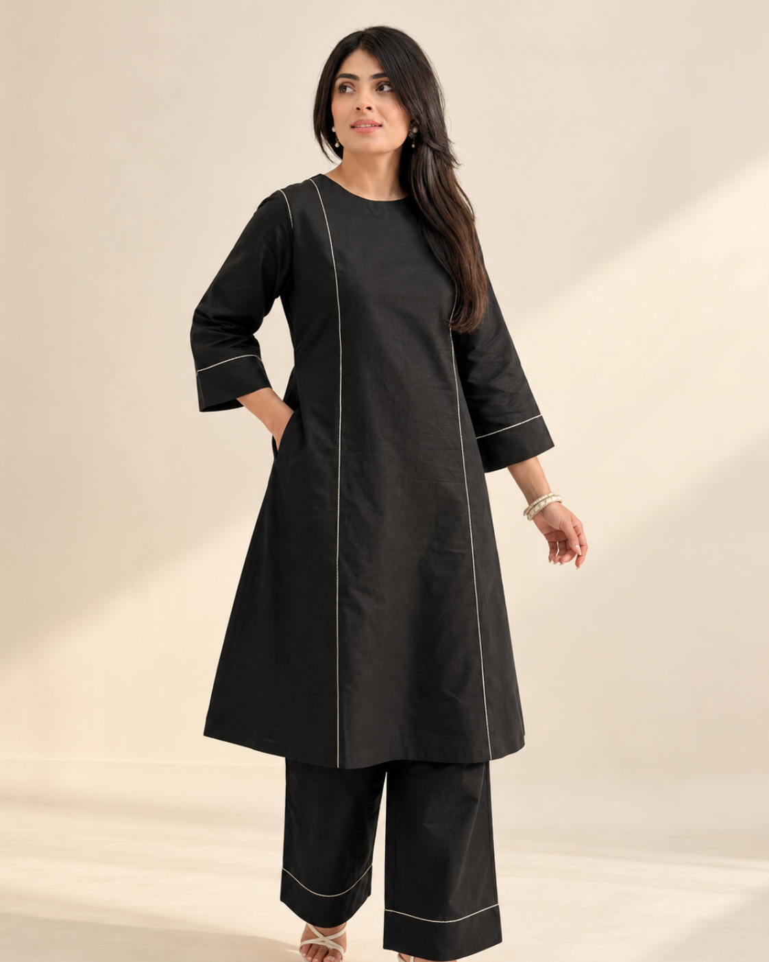 Black A-line Coord Set