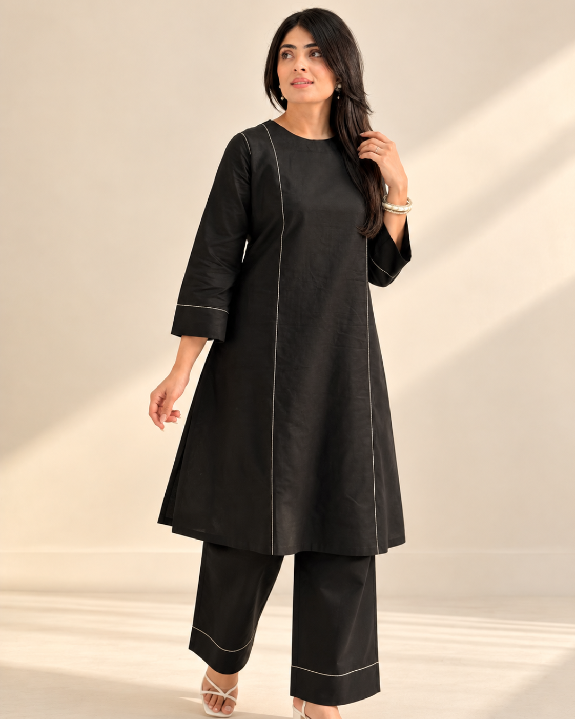 Black A-line Coord Set