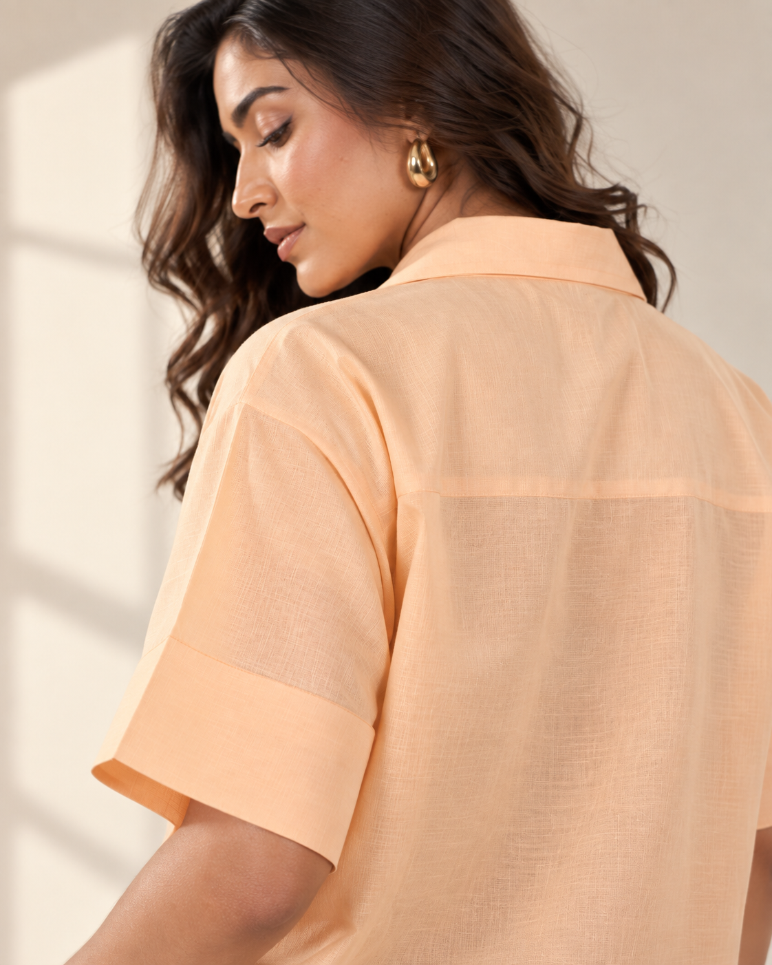 Apricot shade Relaxed Fit Casual Shirt